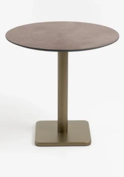 COCOmaison, Brest bistrotafel stone rust D80cm - zwart