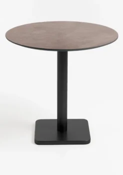 COCOmaison, Brest bistrotafel stone rust D80cm - zwart
