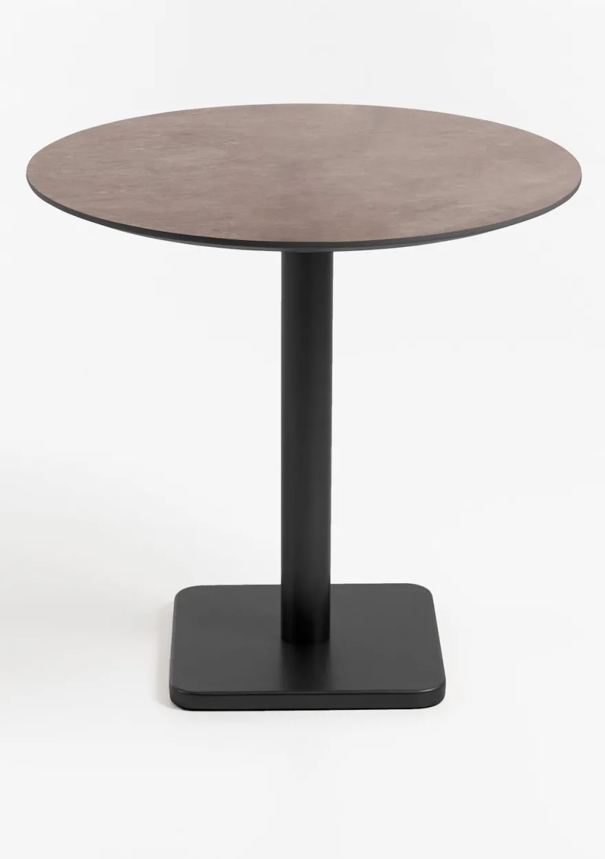 COCOmaison, Brest bistrotafel stone rust D80cm - zwart