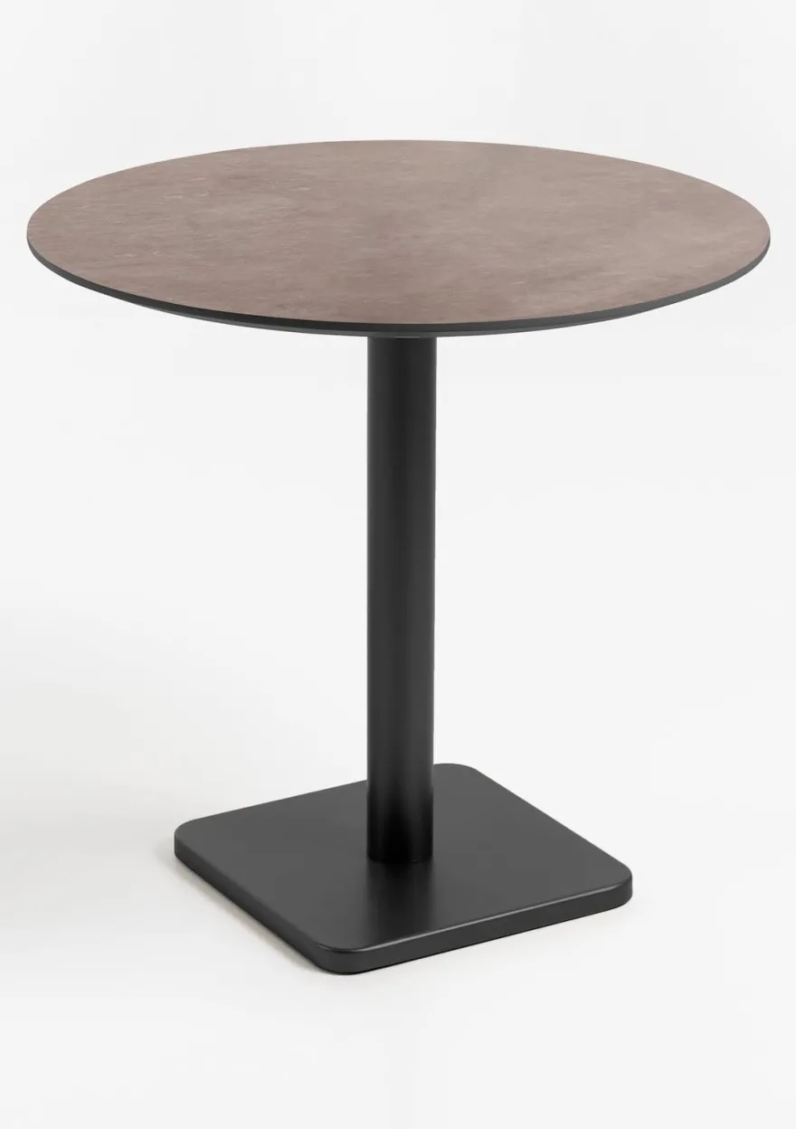 COCOmaison, Brest bistrotafel stone rust D80cm - zwart