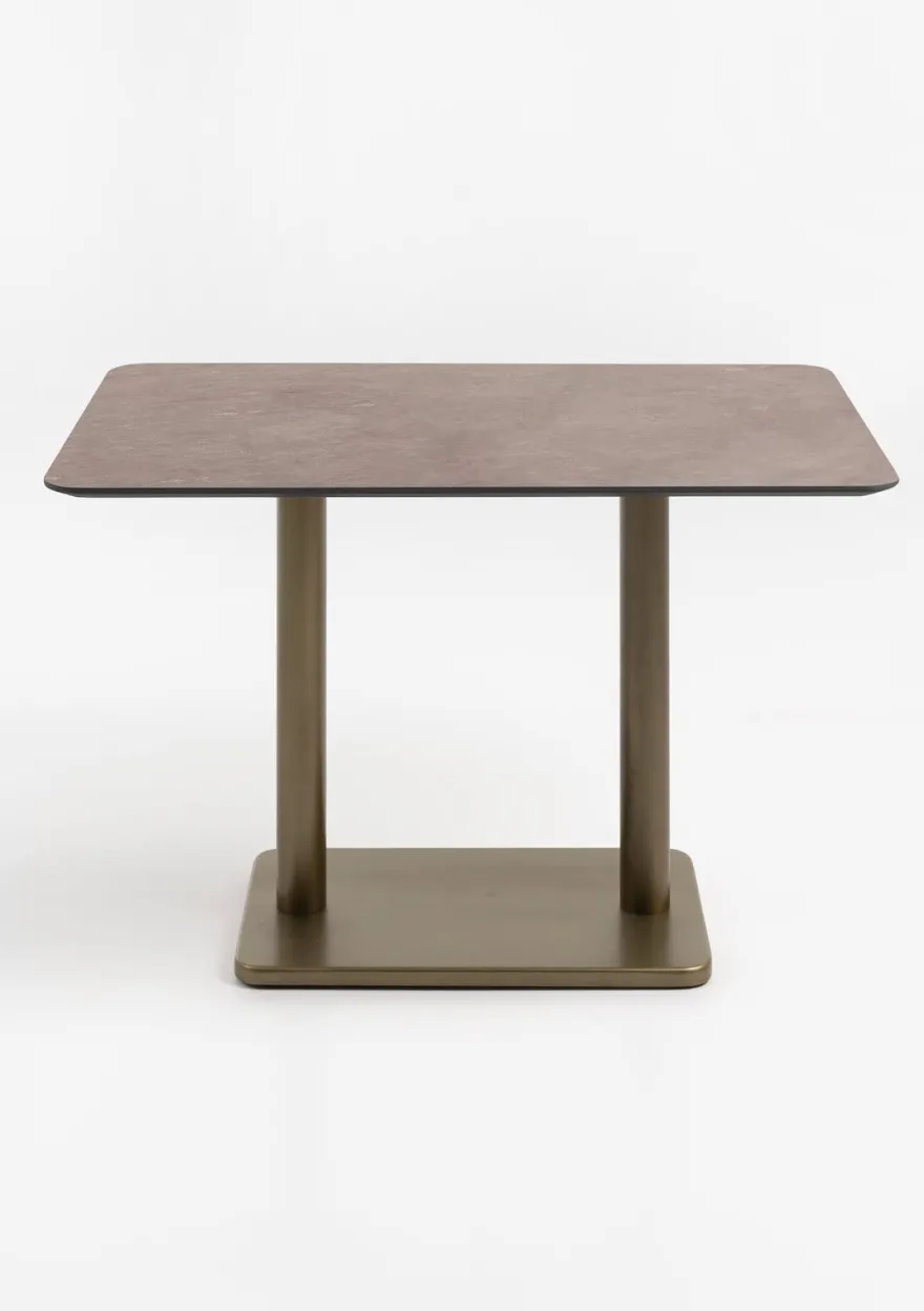 COCOmaison, Brest bistrotafel stone rust 120x75cm - Goud