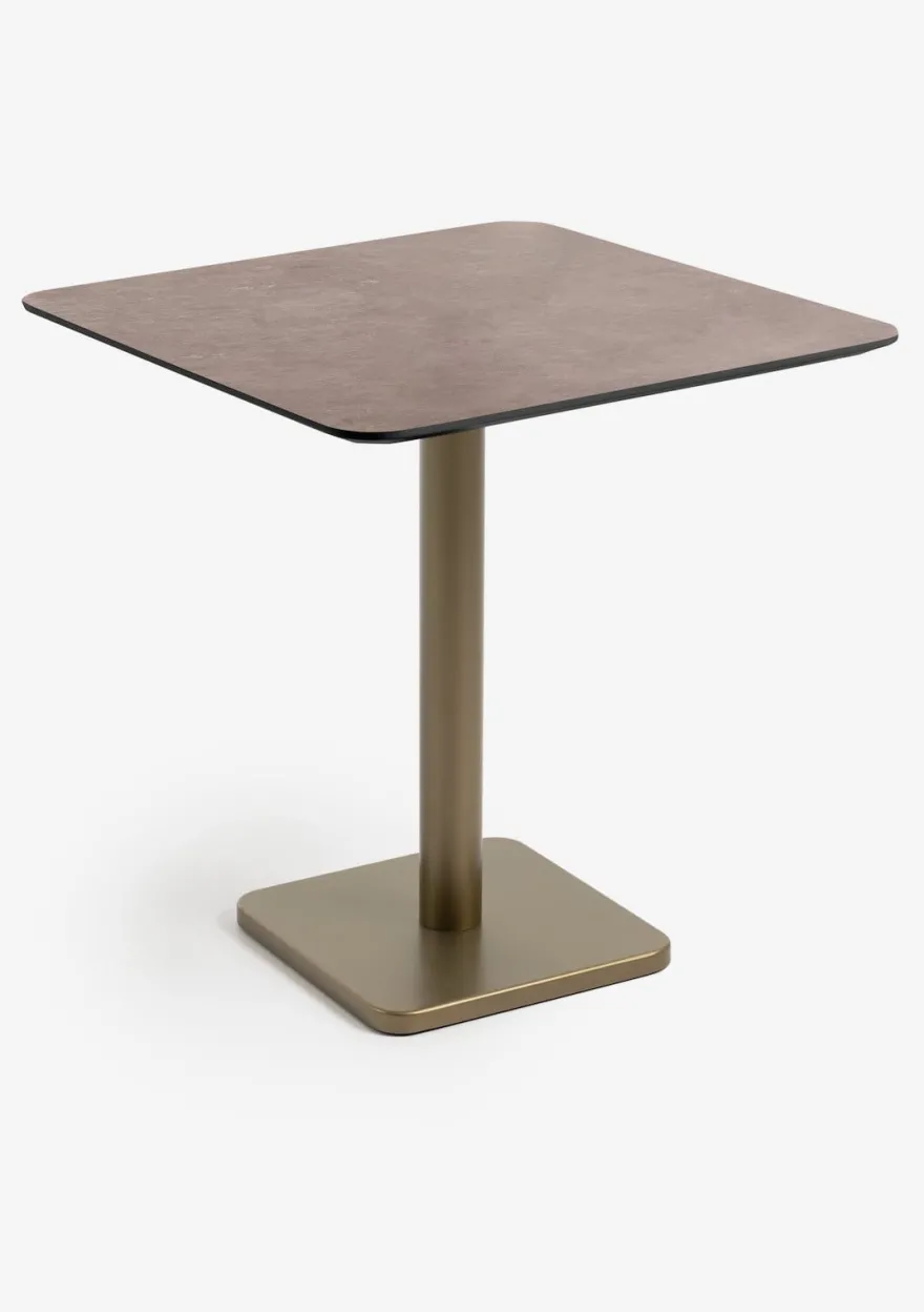 COCOmaison, Brest bistrotafel stone rust 75x75cm - zwart