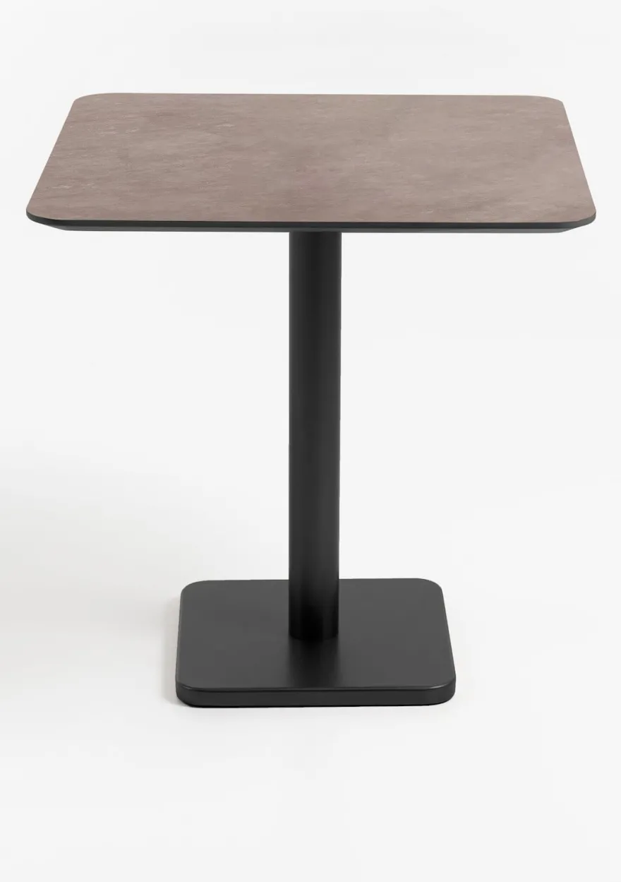 COCOmaison, Brest bistrotafel stone rust 75x75cm - zwart