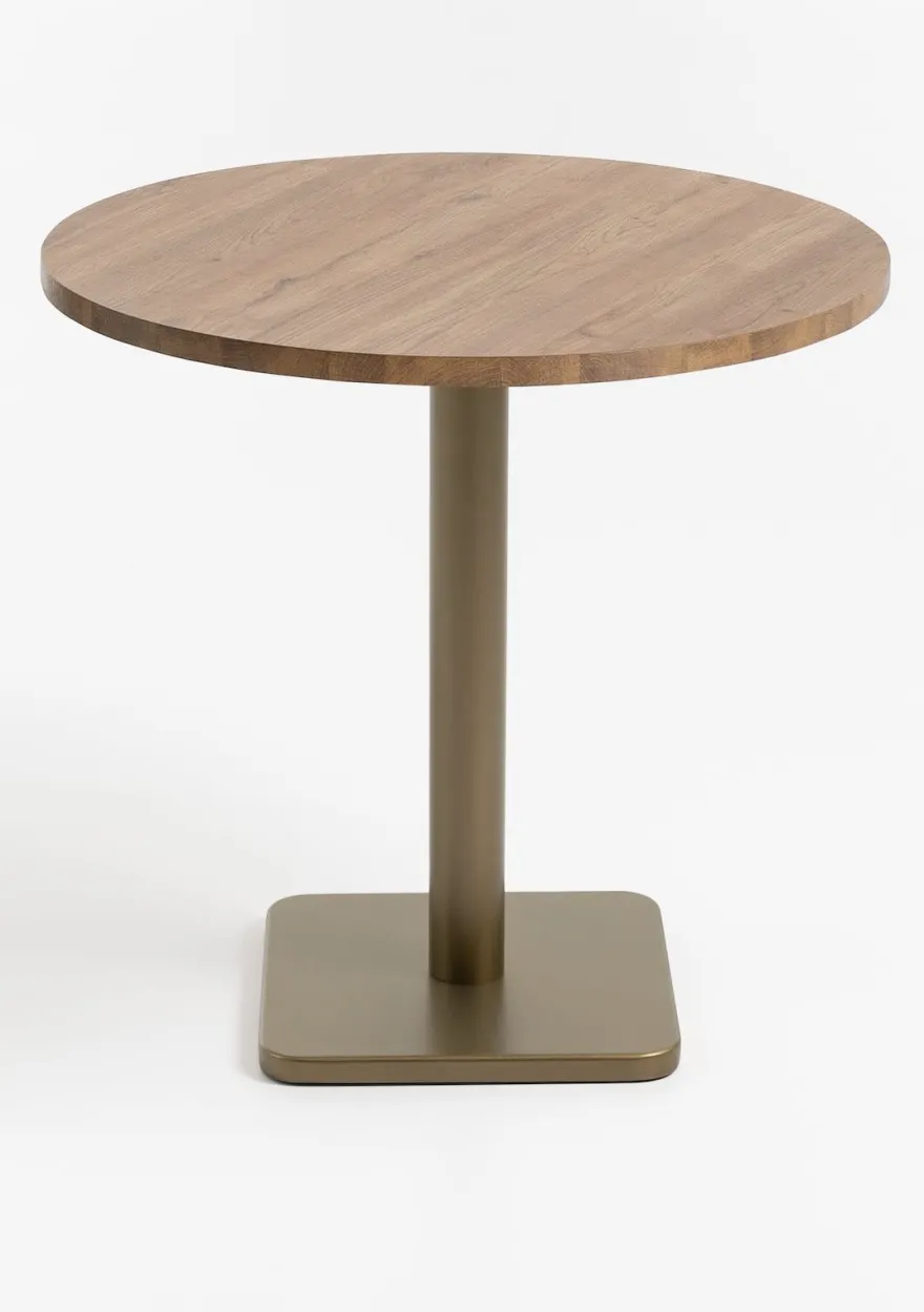 COCOmaison, Brest bistrotafel vintage oak D80cm - zwart