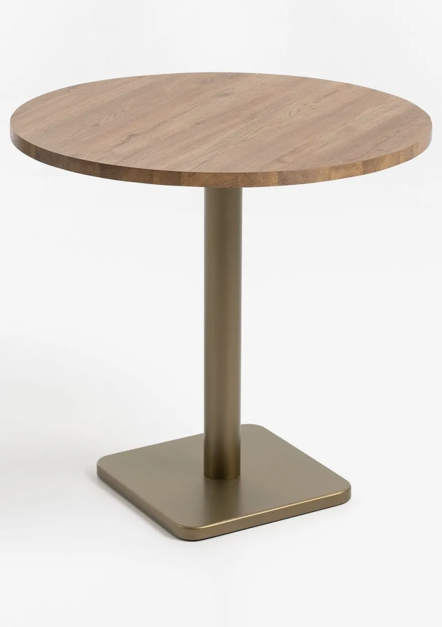 COCOmaison, Brest bistrotafel vintage oak D80cm - zwart
