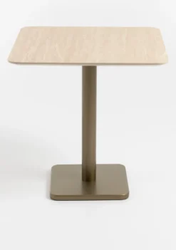 COCOmaison, Brest bistrotafel Travertine 75x75cm - zwart