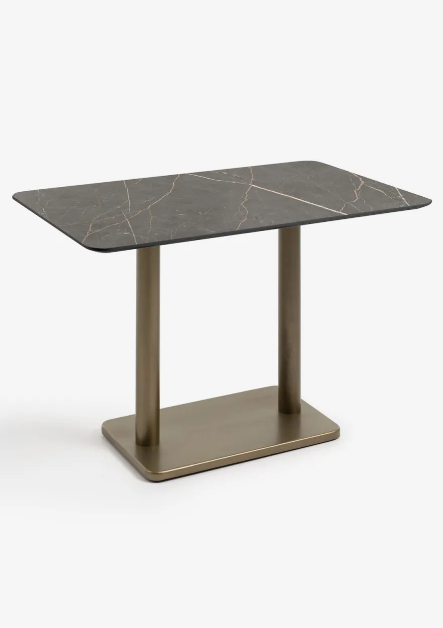 COCOmaison, Brest bistrotafel marble onyx 120x75cm - Goud