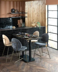 COCOmaison, Brest bistrotafel marble onyx 120x75cm - Goud