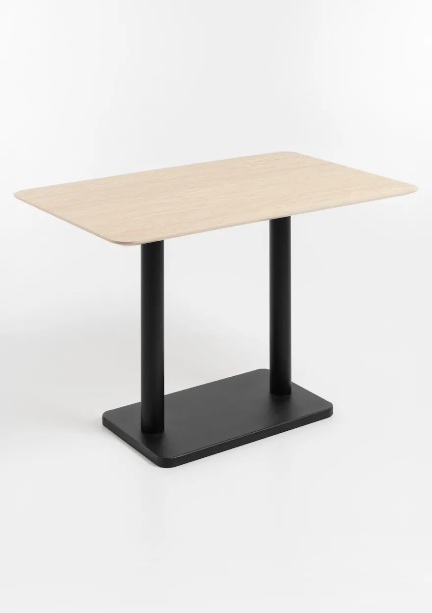 COCOmaison, Brest bistrotafel Travertine 120x75cm - Goud