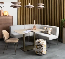 COCOmaison, Brest bistrotafel Travertine 120x75cm - Goud