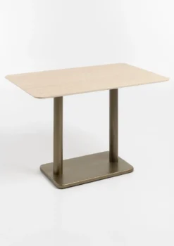 COCOmaison, Brest bistrotafel Travertine 120x75cm - Goud