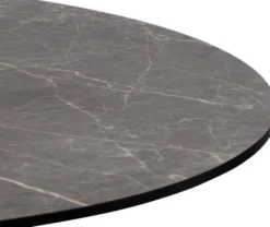COCOmaison, Brest bistrotafel marble light grey D80cm - zwart