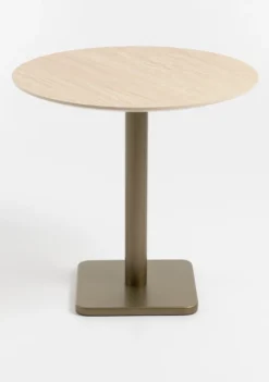 COCOmaison, Brest bistrotafel Travertine D80cm - zwart