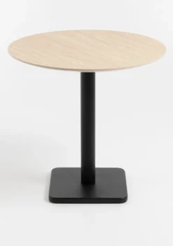 COCOmaison, Brest bistrotafel Travertine D80cm - zwart
