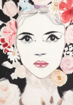 COCOmaison, Dior Flower schilderij 120x180cm - Multikleur