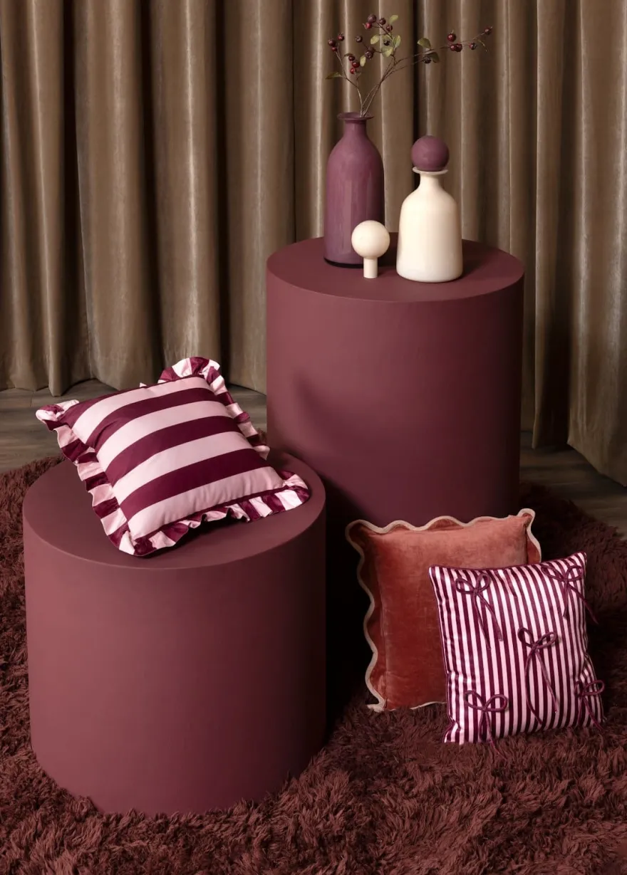 COCOmaison, Eva kussen 43x43cm - Rood