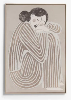 COCOmaison, Fae schilderij 80x120cm - Crème