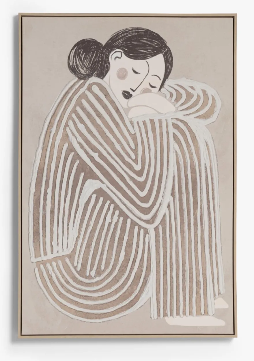 COCOmaison, Fae schilderij 80x120cm - Crème