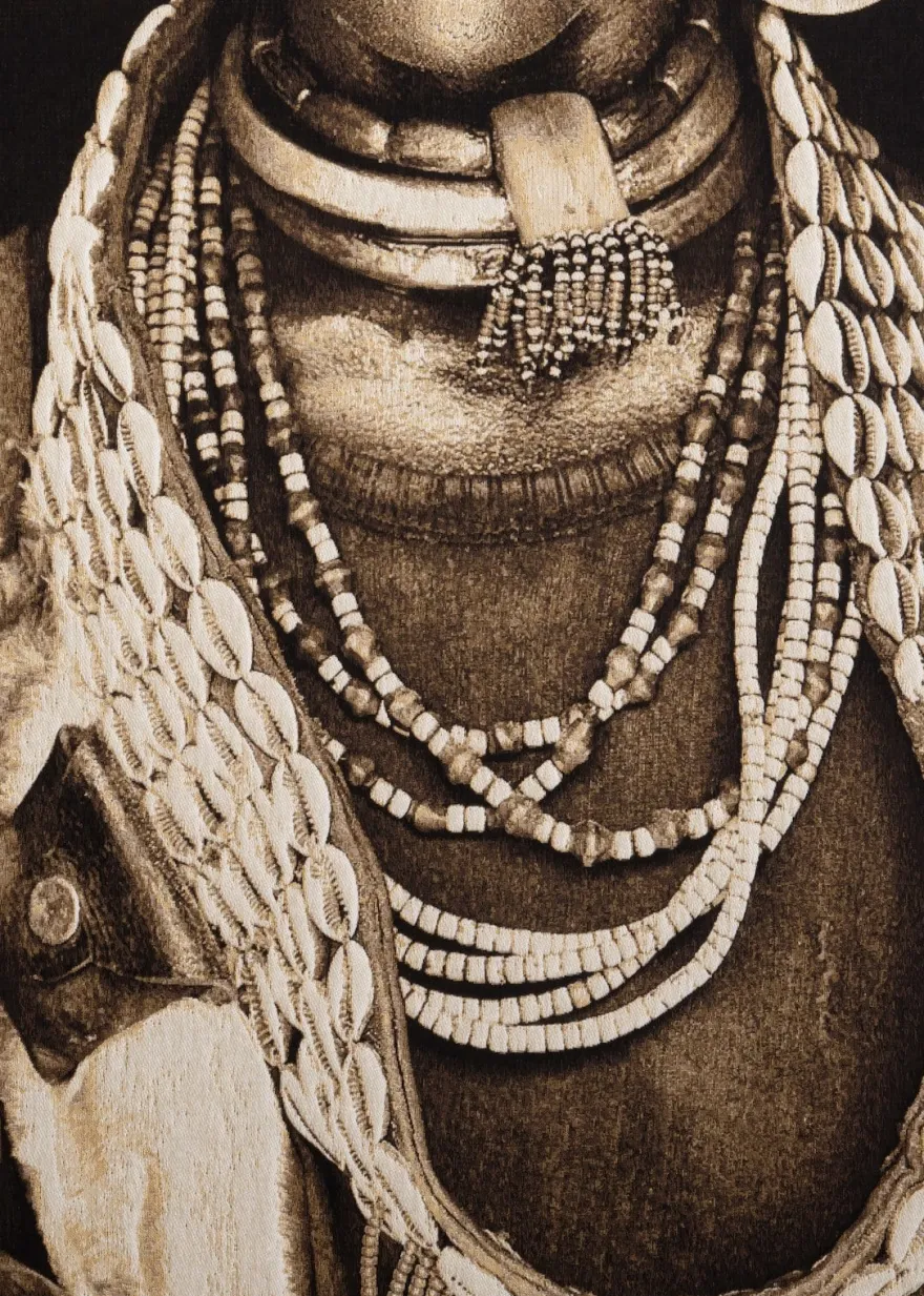 COCOmaison, Hamar Woman schilderij 75x125cm - Bruin