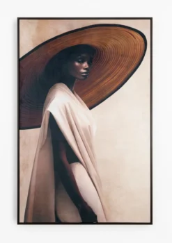 COCOmaison, Holly schilderij 90x140cm - Bruin