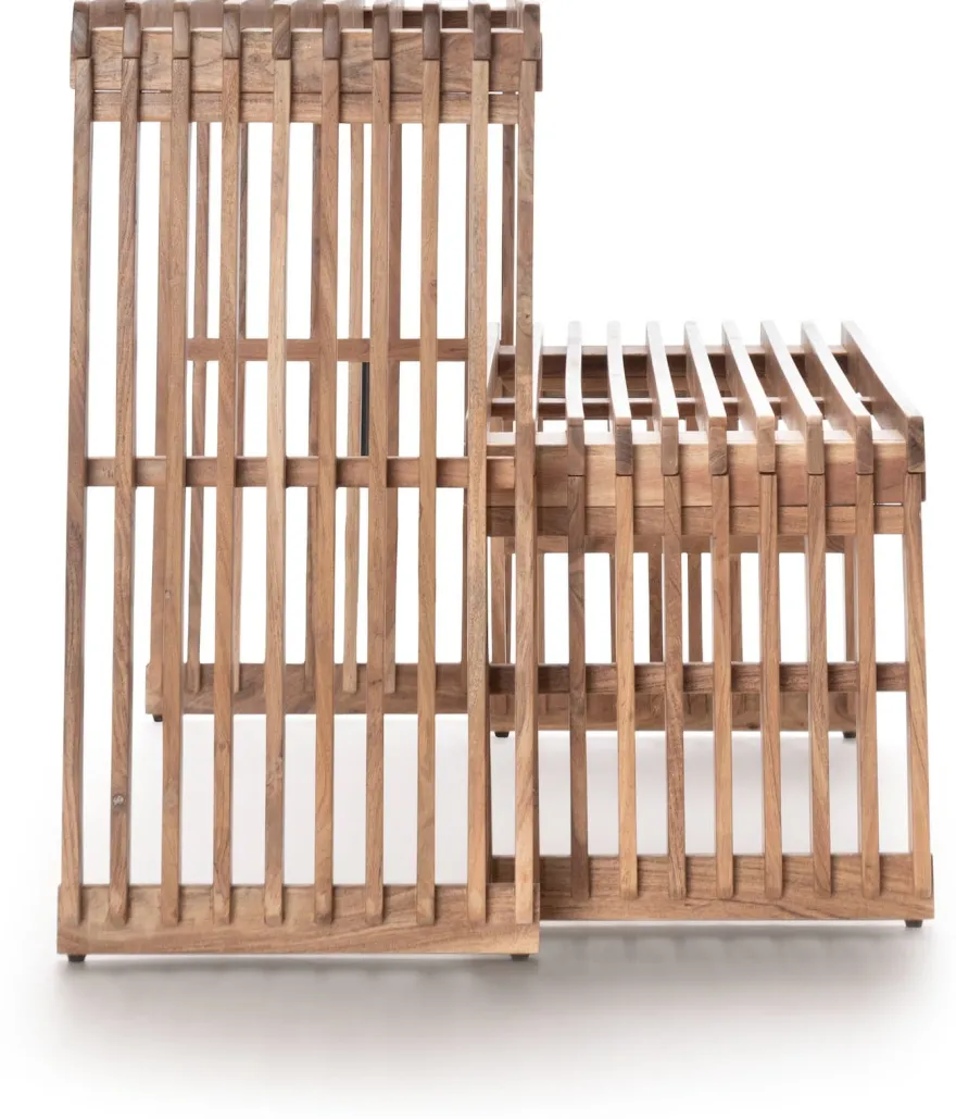 COCOmaison, Lino bankje 96cm - Bruin