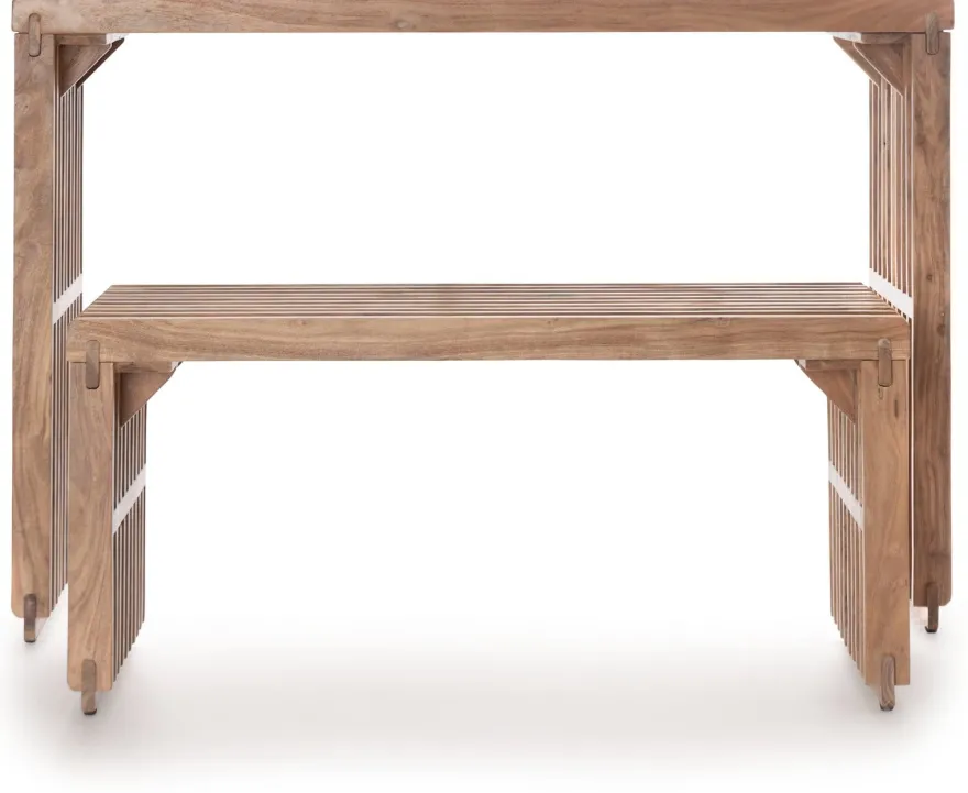 COCOmaison, Lino bankje 96cm - Bruin