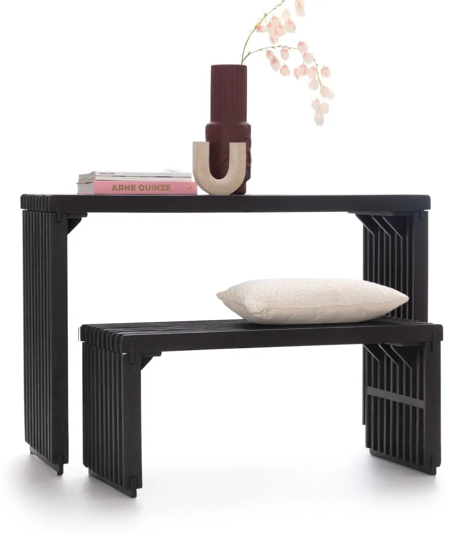 COCOmaison, Lino bankje 96cm - Bruin