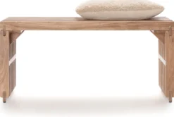 COCOmaison, Lino bankje 96cm - Bruin