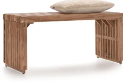 COCOmaison, Lino bankje 96cm - Bruin