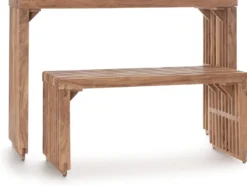 COCOmaison, Lino bankje 96cm - Bruin