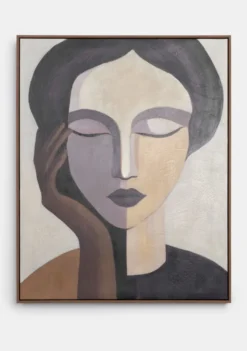 COCOmaison, Monica schilderij 80x100cm - Bruin