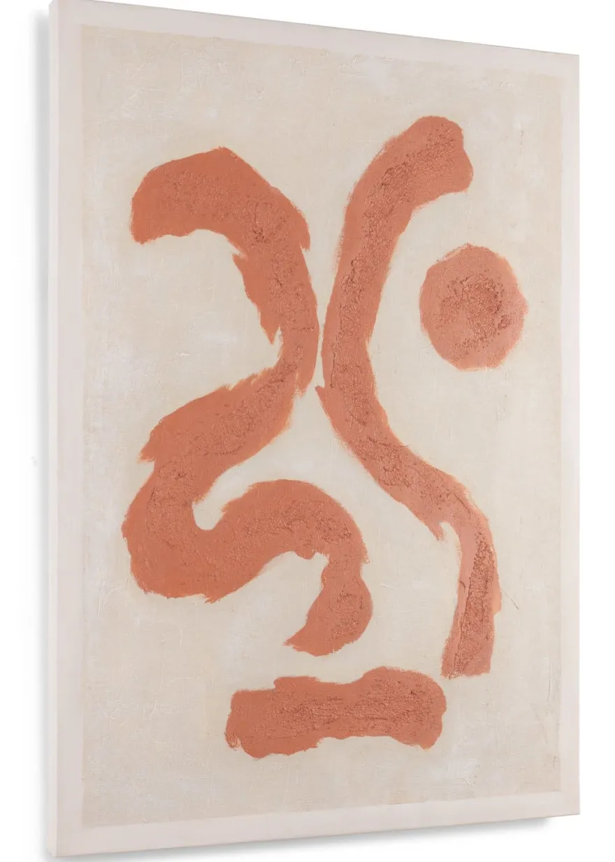 COCOmaison, Organic Abstract set van 2 schilderijen 70x100cm - Oranje