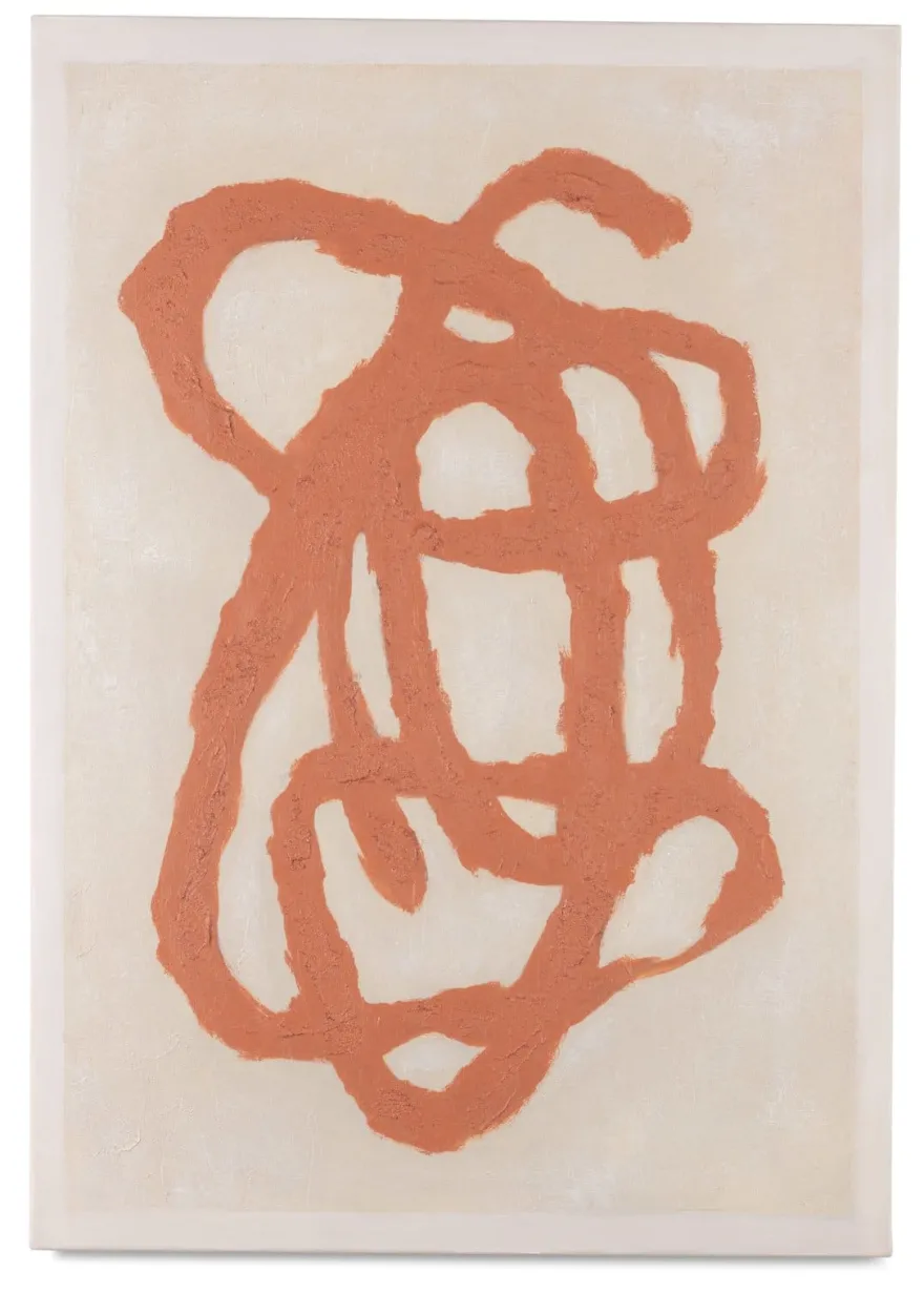 COCOmaison, Organic Abstract set van 2 schilderijen 70x100cm - Oranje
