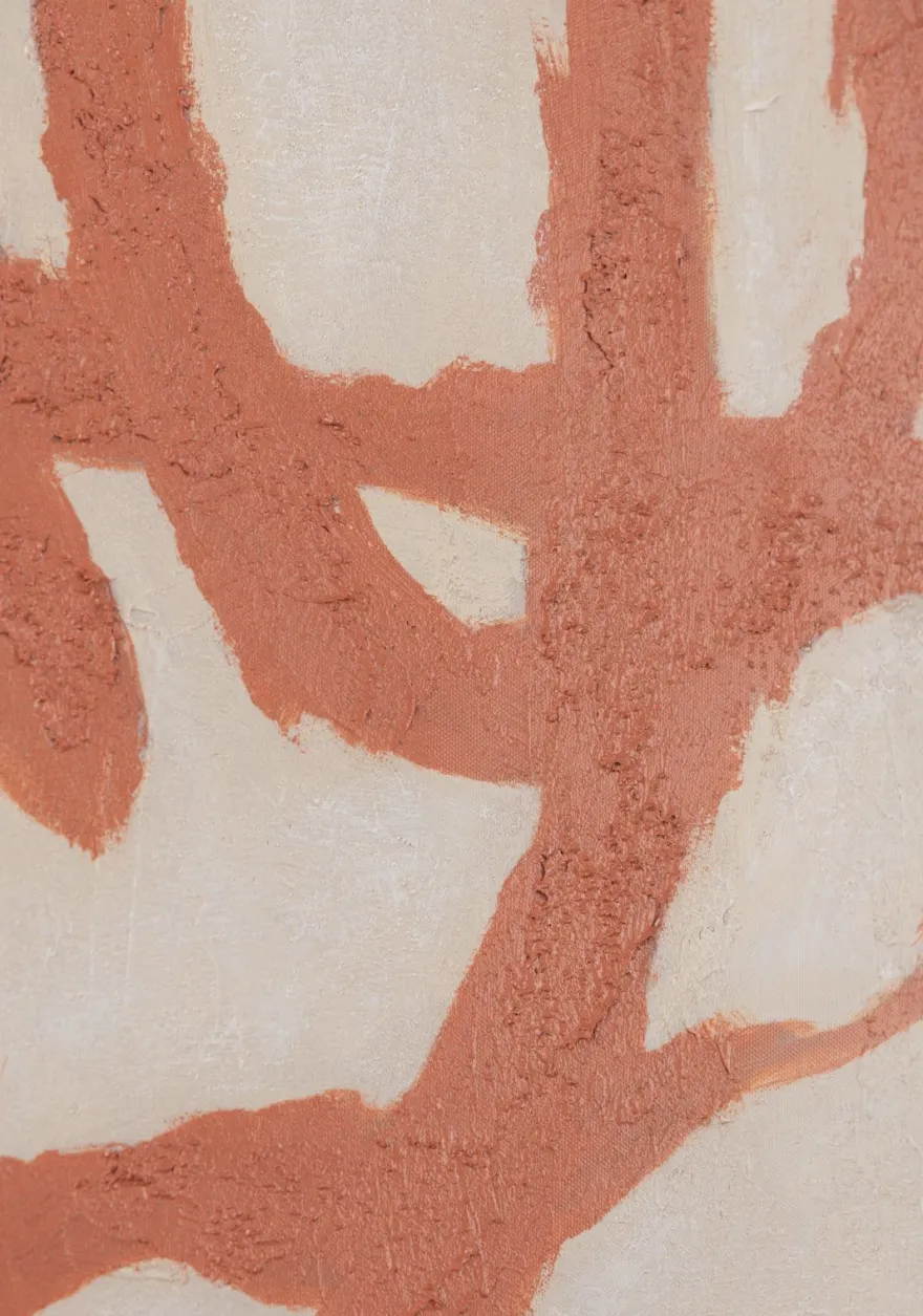 COCOmaison, Organic Abstract set van 2 schilderijen 70x100cm - Oranje
