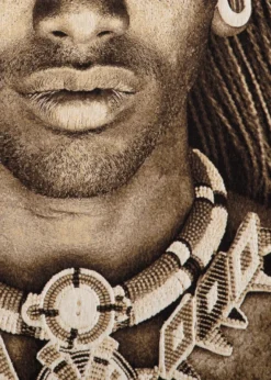 COCOmaison, Samburu Warrior schilderij 75x125cm - Bruin