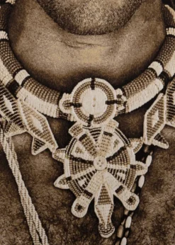 COCOmaison, Samburu Warrior schilderij 75x125cm - Bruin
