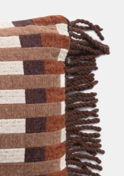COCOmaison, Tassel kussen 35x55cm - Bruin