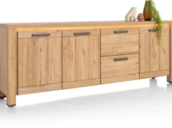 Delmonte, dressoir 230 cm - 3-deuren + 2-laden (LED + dimmer)