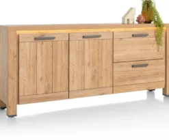 Delmonte, dressoir 190 cm - 2-deuren + 2-laden (LED + dimmer)