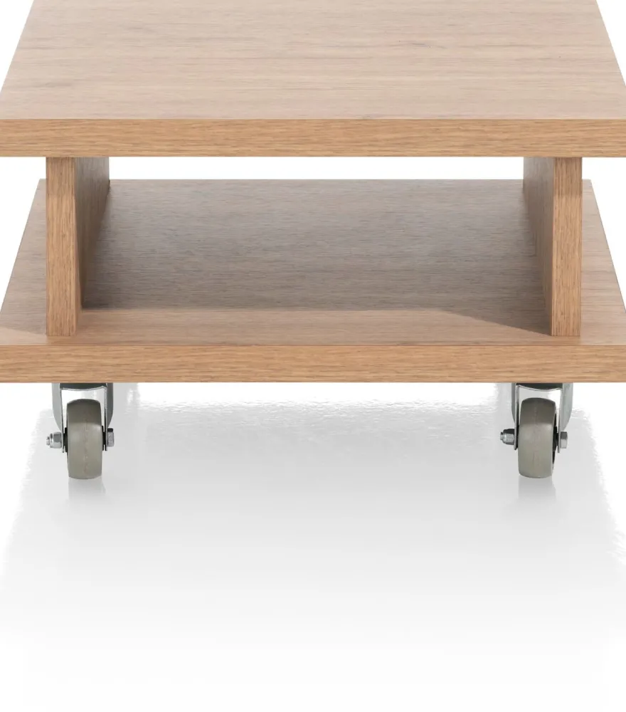 Delmonte, hoektafel 60 x 60 cm + 1-niche (+ wielen)