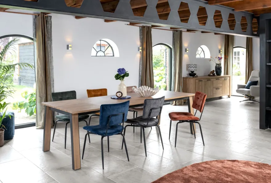 Delmonte, uitschuiftafel 150 (+ 60) x 120 cm