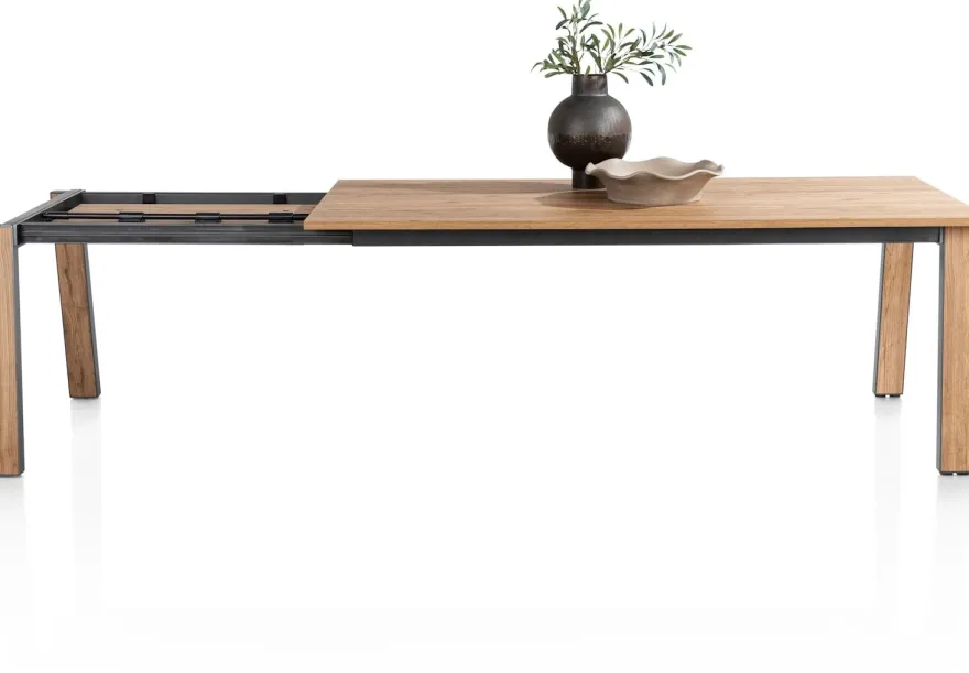 Delmonte, uitschuiftafel 200 (+ 80) x 100 cm