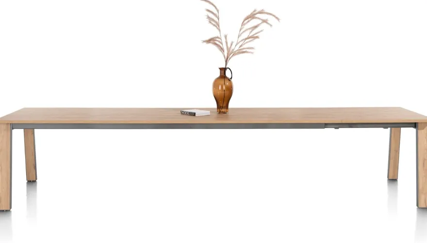 Delmonte, uitschuiftafel 200 (+ 80) x 100 cm