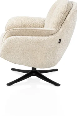 Densa, draaifauteuil - stof Valencia - Koraal