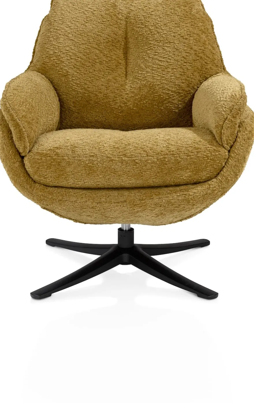 Densa, draaifauteuil - stof Valencia - Koraal