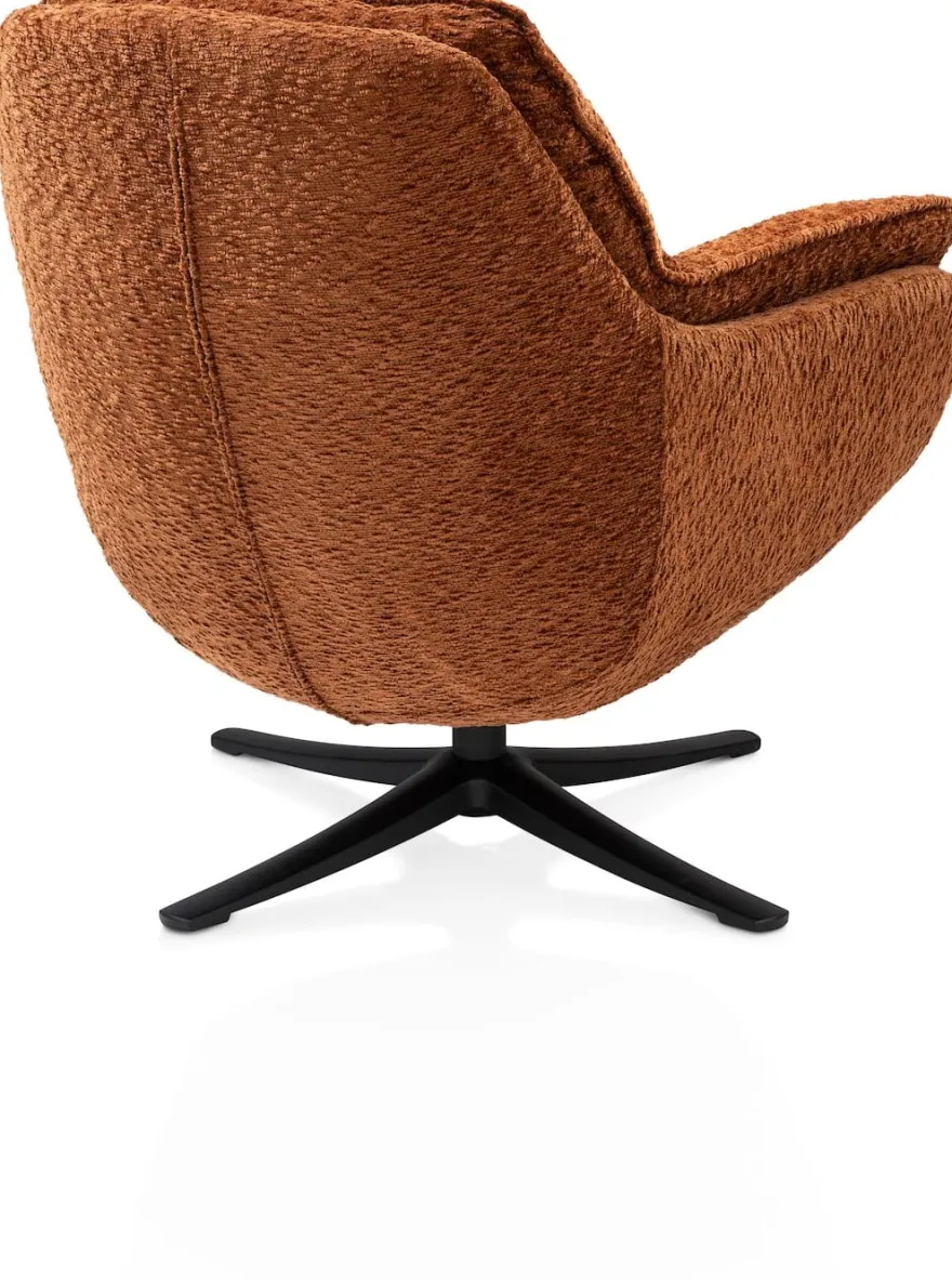 Densa, draaifauteuil - stof Valencia - Koraal