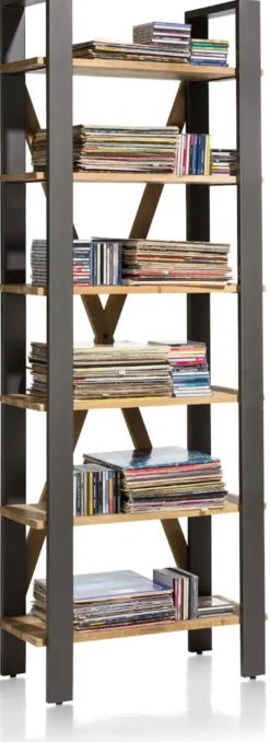 Farmland, boekenkast 75 cm - 6-niches (knock down)