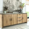Farmland, dressoir 180 cm - 2-deuren + 2-laden + 1-niche (+ LED)