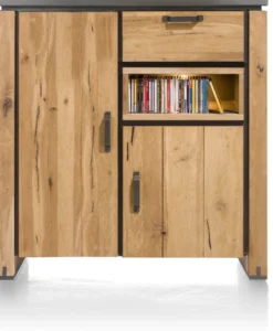 Farmland, highboard 125 cm - 2-deuren + 1-lade + 1-niche (+ LED)