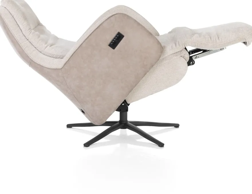 Felino, relaxfauteuil - incl. accu - stofcombinatie Livigno/Oregon